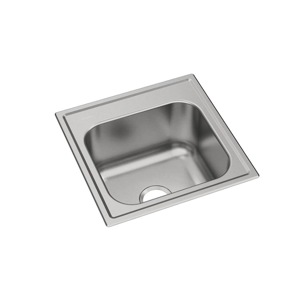 Dayton Stainless Steel 20 x 20 x 10-1/8 Single Bowl Top Mount Laundry Sink